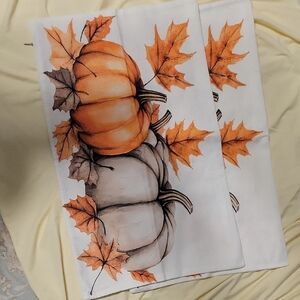 Autumn Pumpkin and Leaf Print Pillow Cases